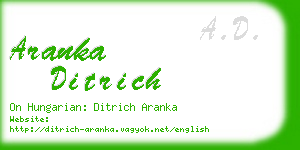 aranka ditrich business card